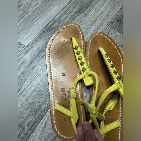 k. jacques Picon Pyr Studded Sandal Citron 38 - Picture 3 of 6